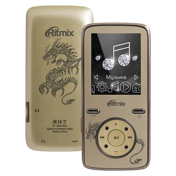 Плеер Ritmix RF-4850 8Gb Gold