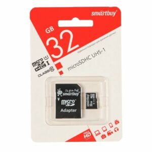 SDHC class 10 UHS-I, 32GB карта памяти Smartbuy