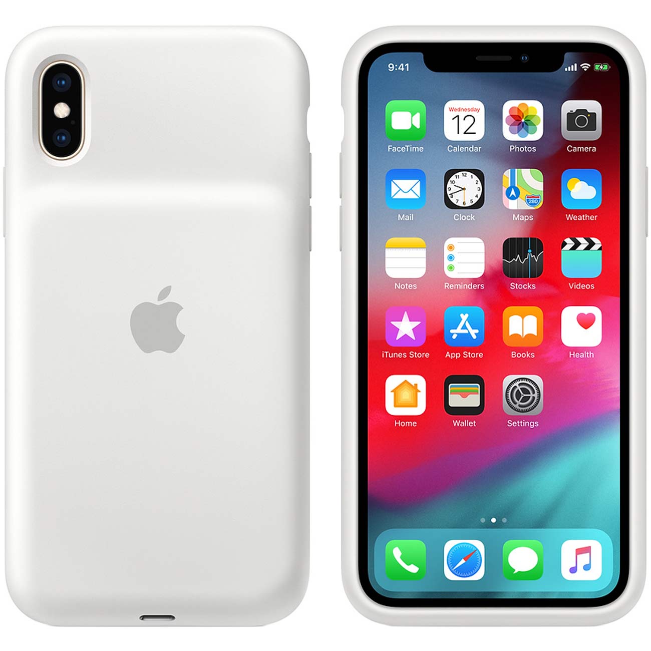 Apple iPhone XS Smart Battery Case White
