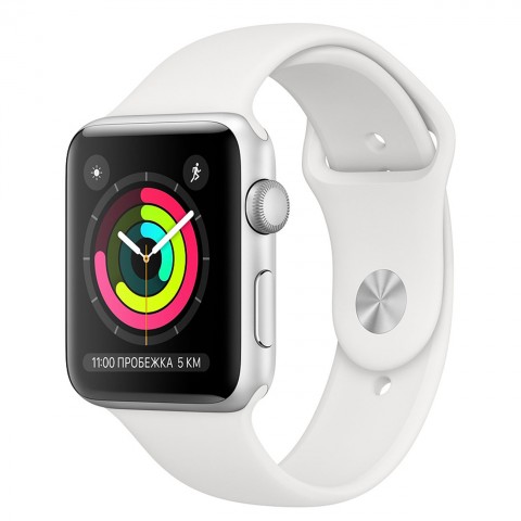Apple Watch S3 38mm Silver Al/White Sport Band РСТ