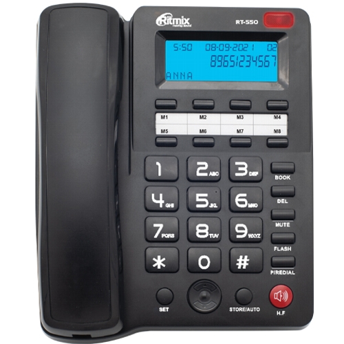 Телефон проводной RITMIX RT-550 black