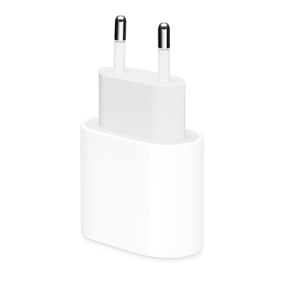 Сетевое зарядное устройство Apple USB-C Power Adapter MHJE3ZM/A, 20 Вт, белый
