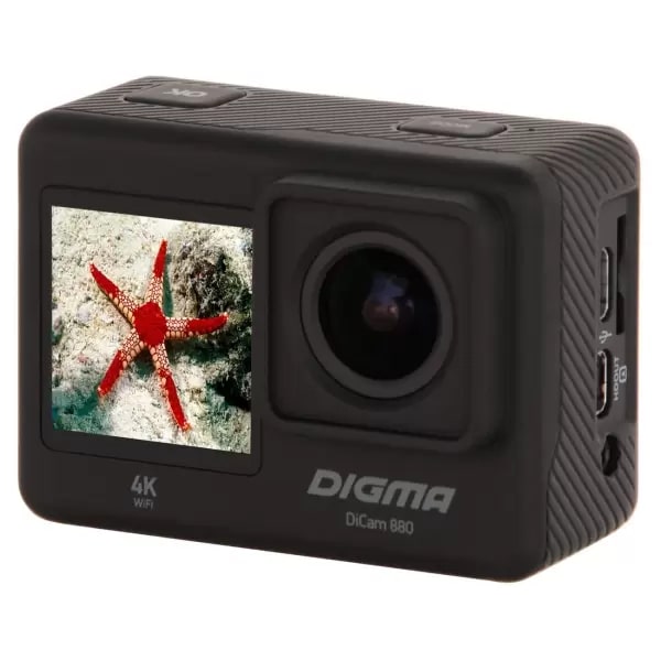 Видеокамера экшн DIGMA DiCam 880 Black