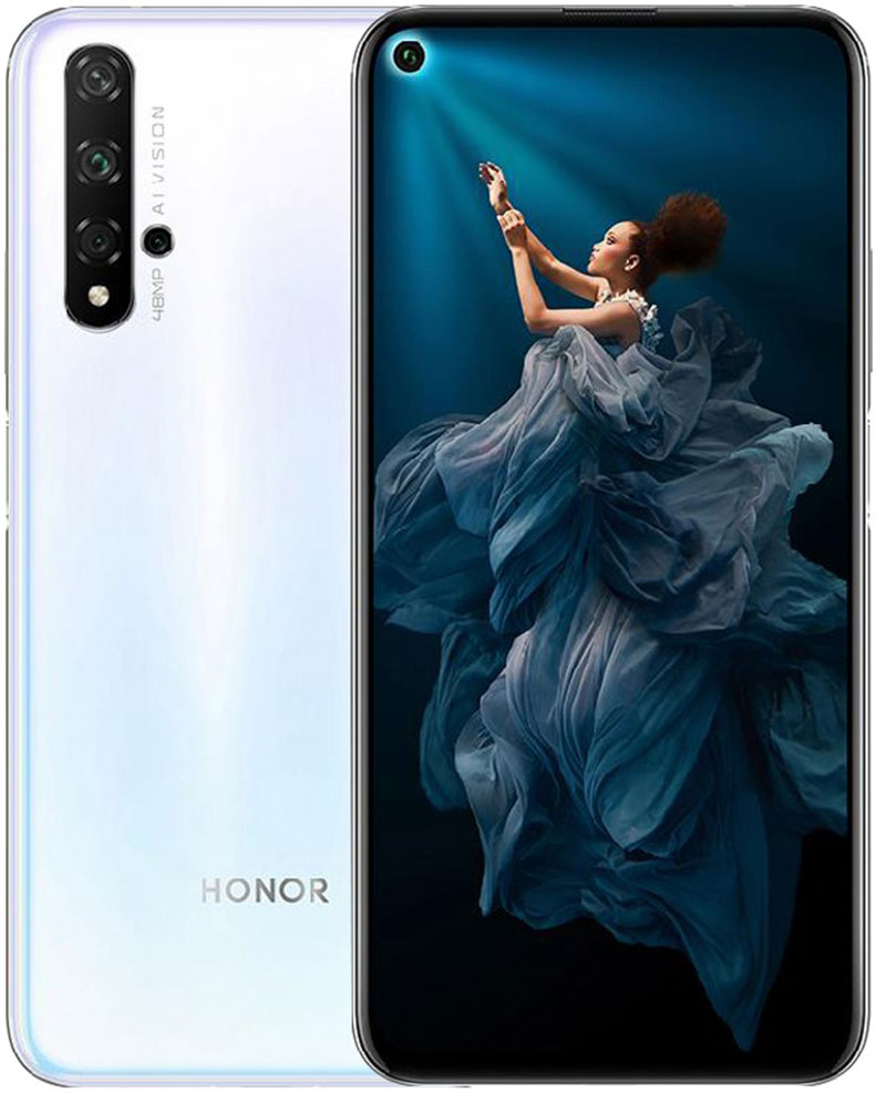 Смартфон HONOR 20 6/128 ГБ, морозный белый