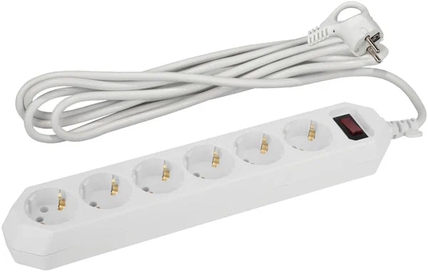 Сетевой фильтр ЭРА	USF-6es-3m-W