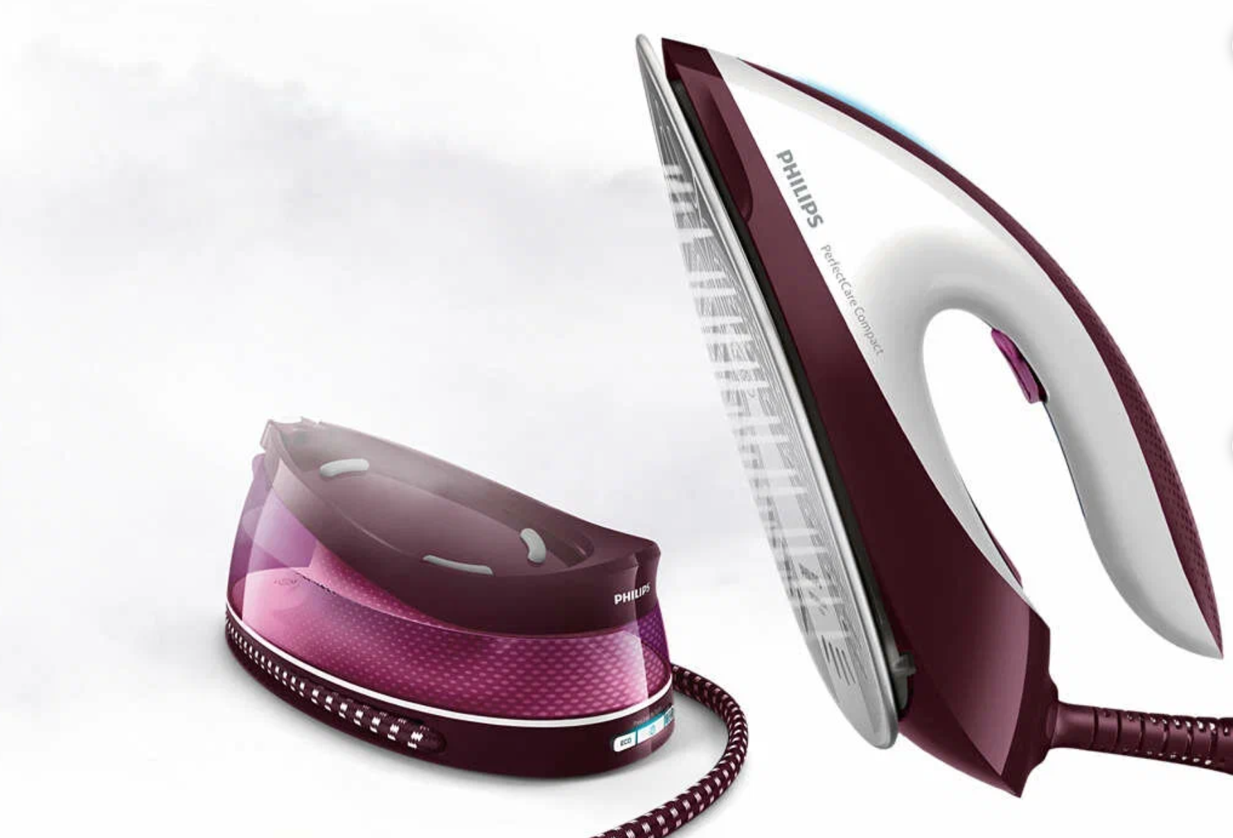 Парогенератор Philips GC7808/40 PerfectCare Compact розовый/белый