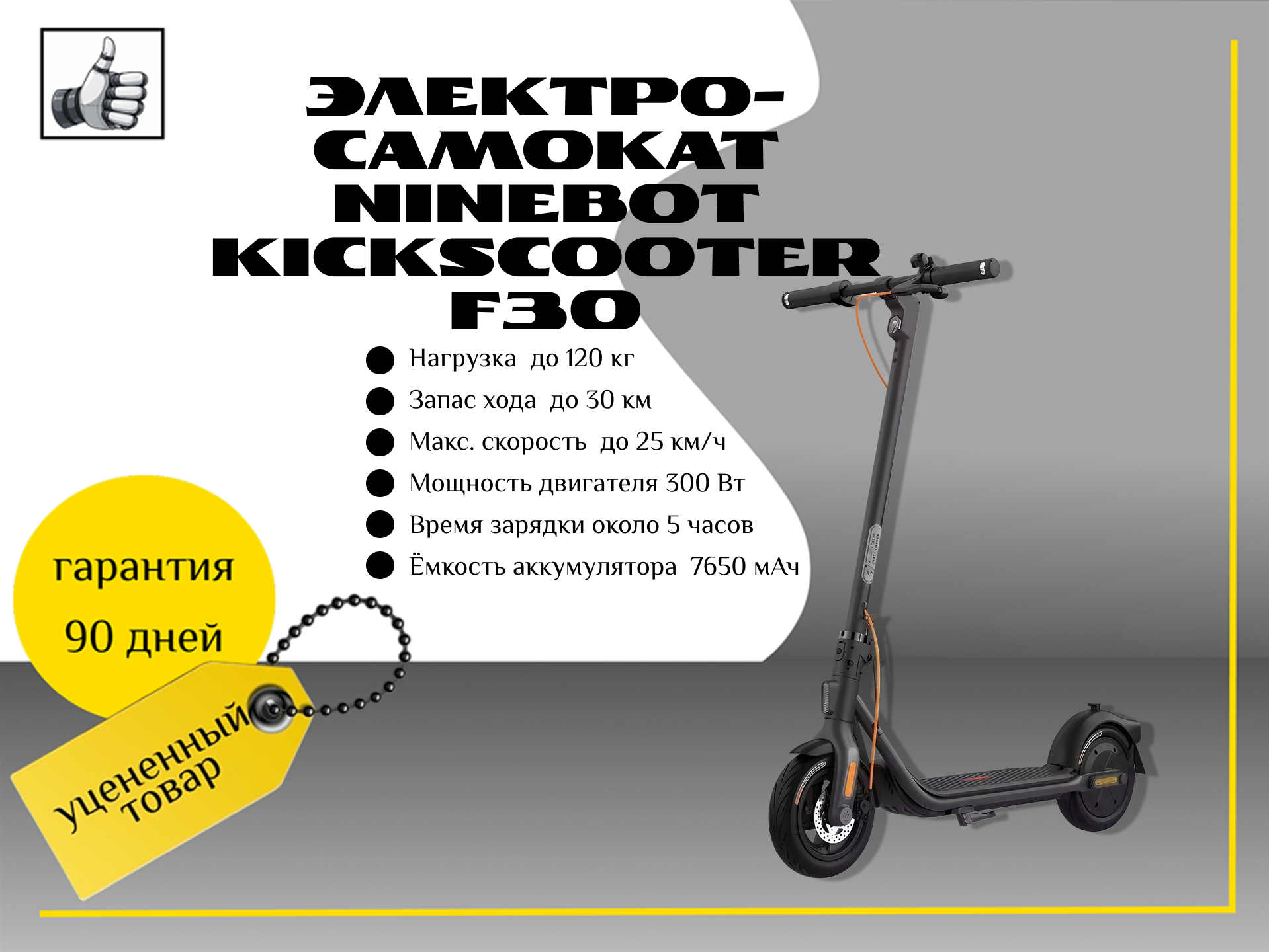 Электросамокат Ninebot KickScooter F30