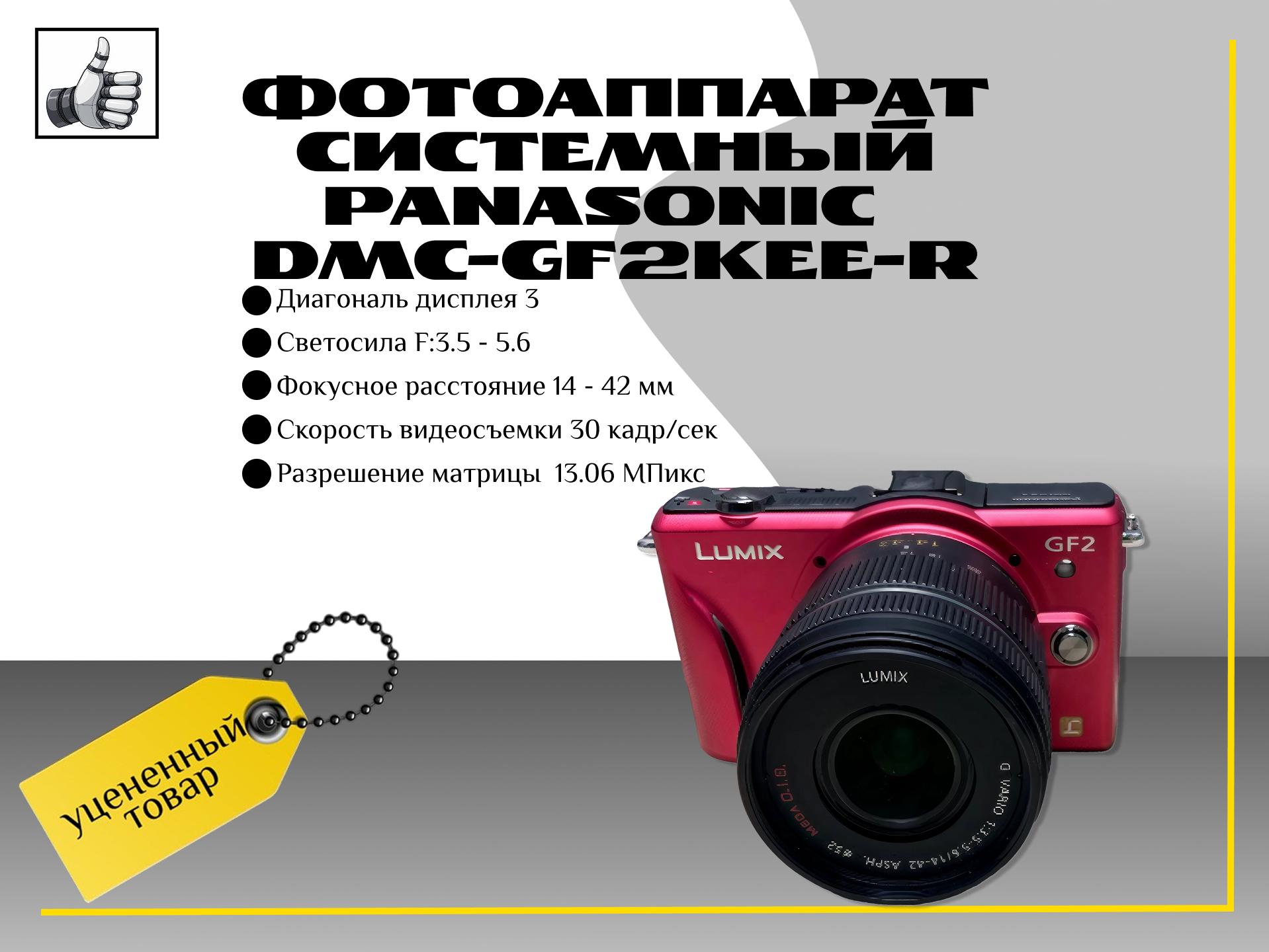 Фотоаппарат системный Panasonic DMC-GF2KEE-R