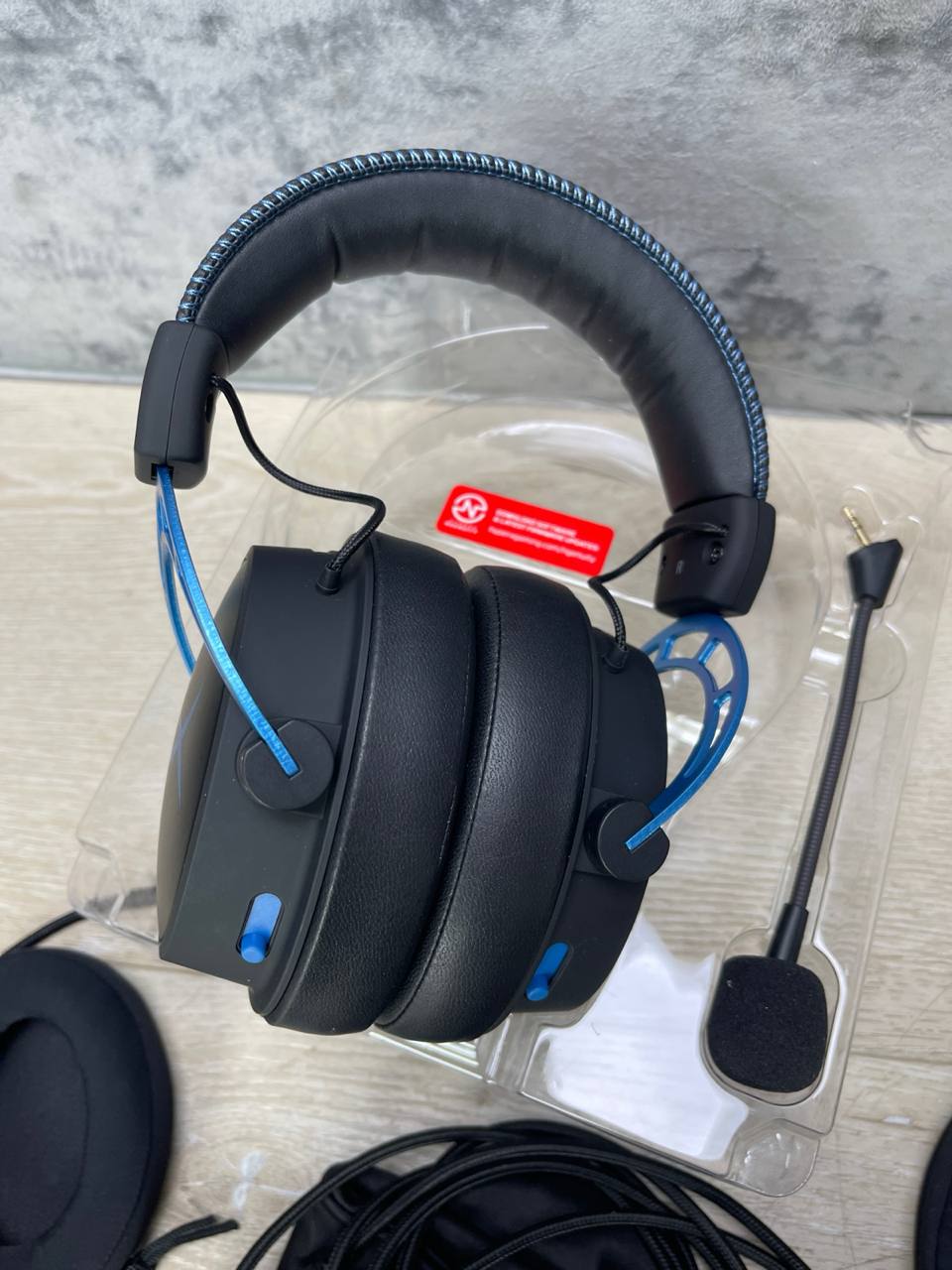 Наушники HyperX Cloud Alpha S blue не раб микрофон