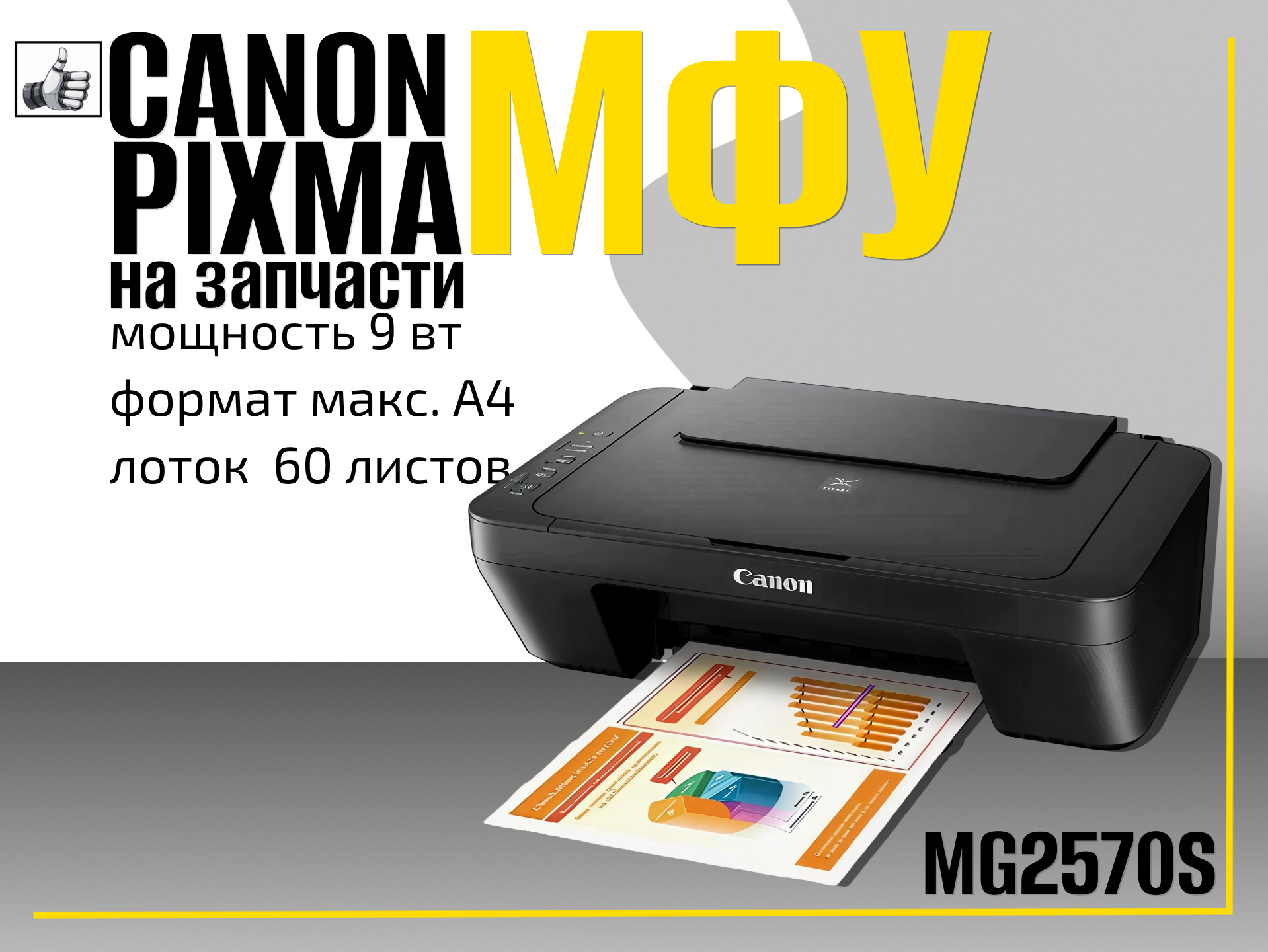 МФУ Canon Pixma MG2570S 2 шт на запчасти